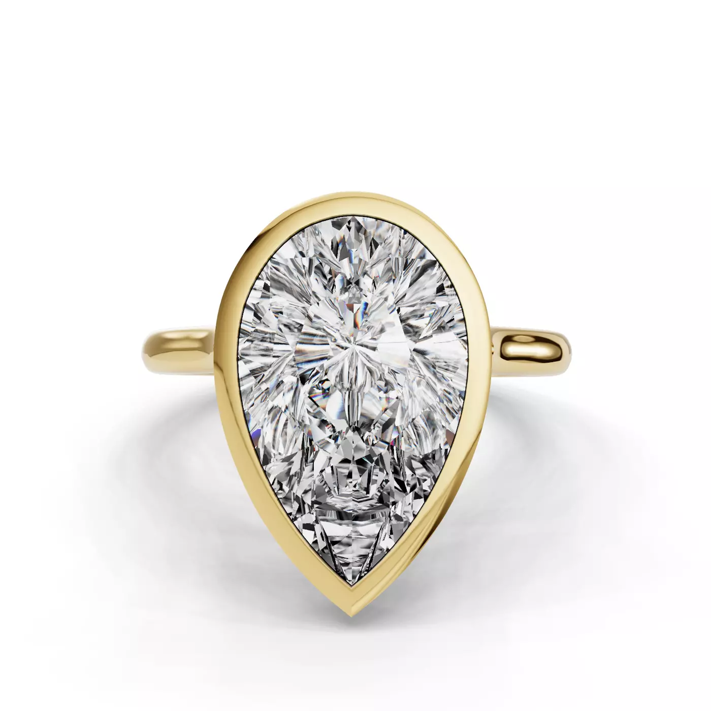 Classic Solitaire 18K Yellow Gold Engagement Ring