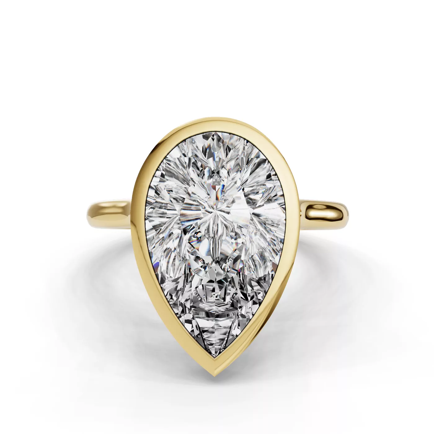 Classic Solitaire 18K Yellow Gold Engagement Ring
