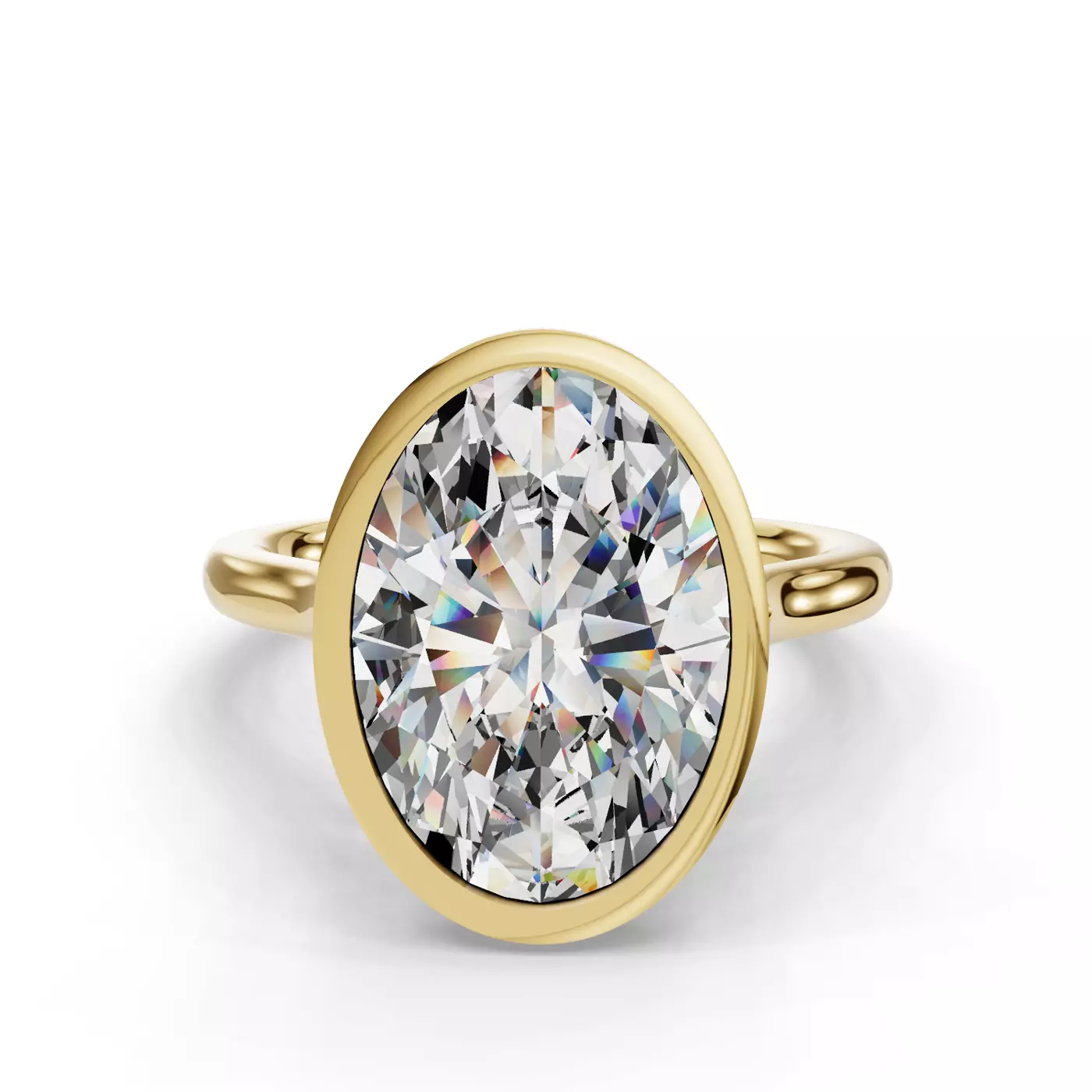 Classic Solitaire 18K Yellow Gold Engagement Ring