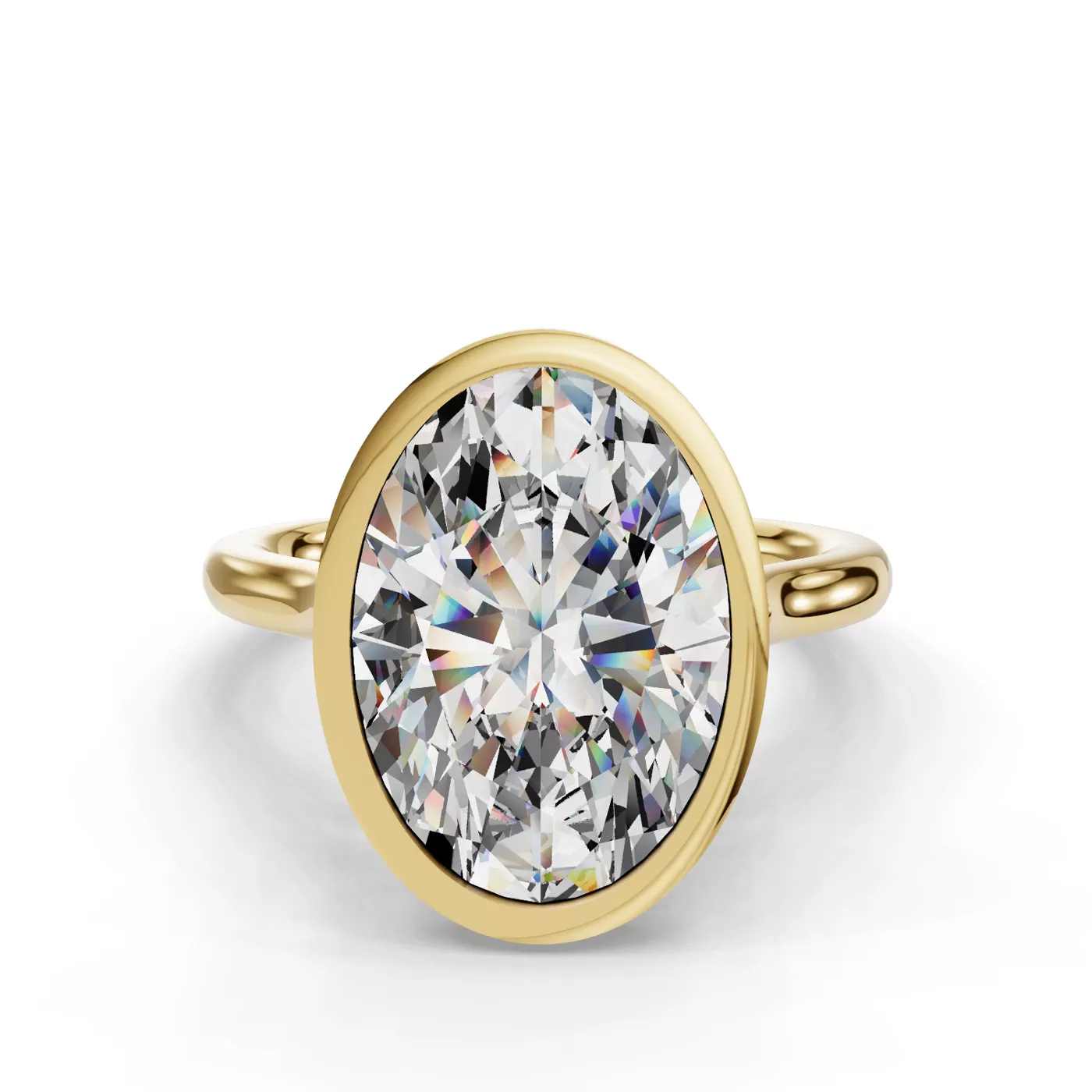 Classic Solitaire 18K Yellow Gold Engagement Ring
