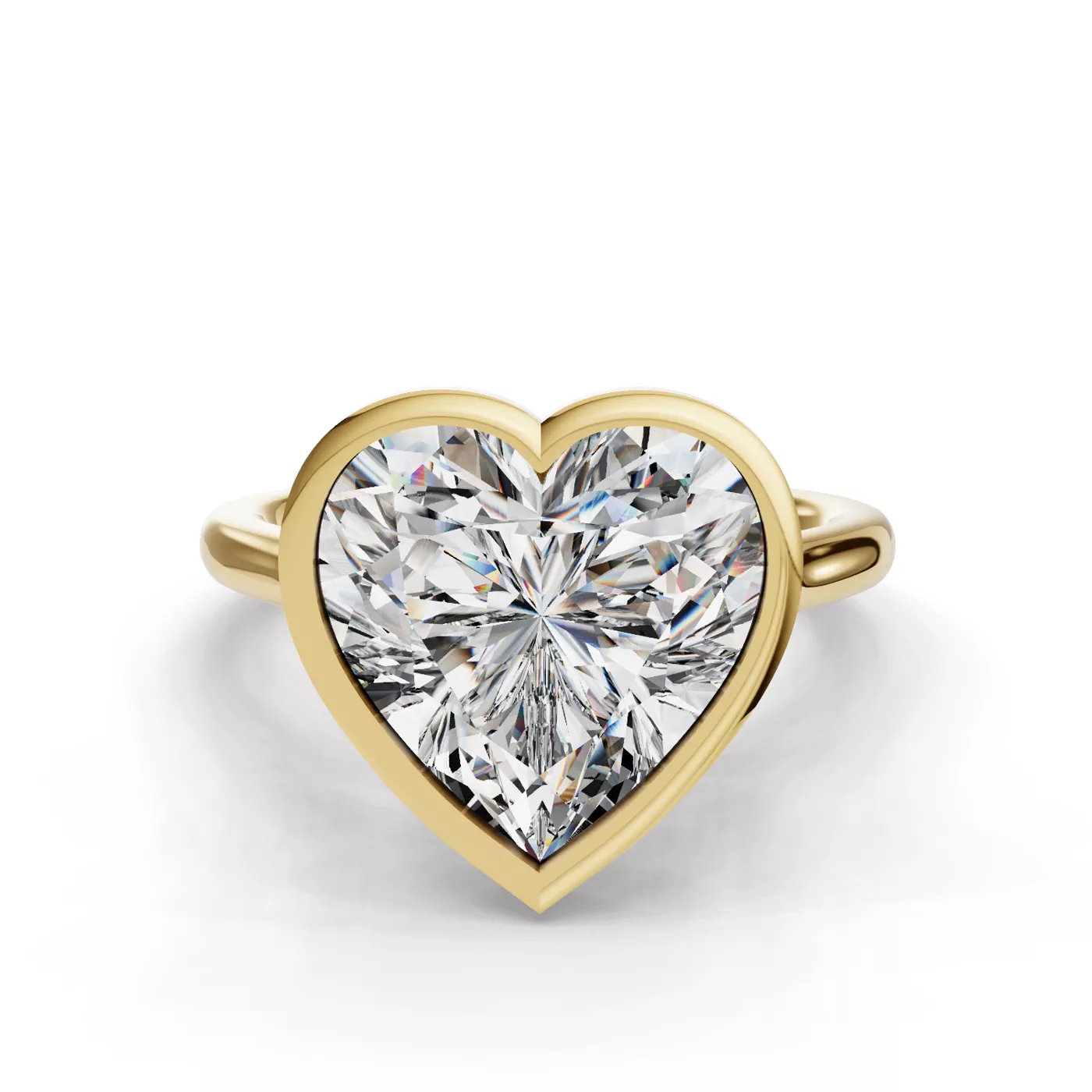 Classic Solitaire 18K Yellow Gold Engagement Ring