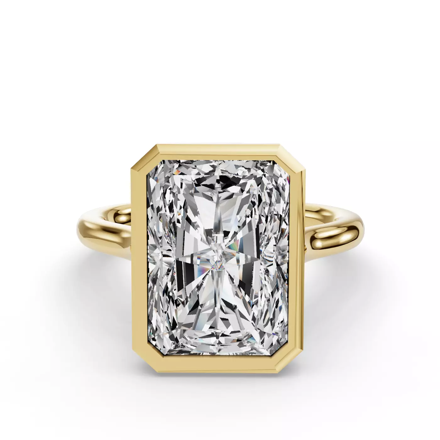 Classic Solitaire 18K Yellow Gold Engagement Ring