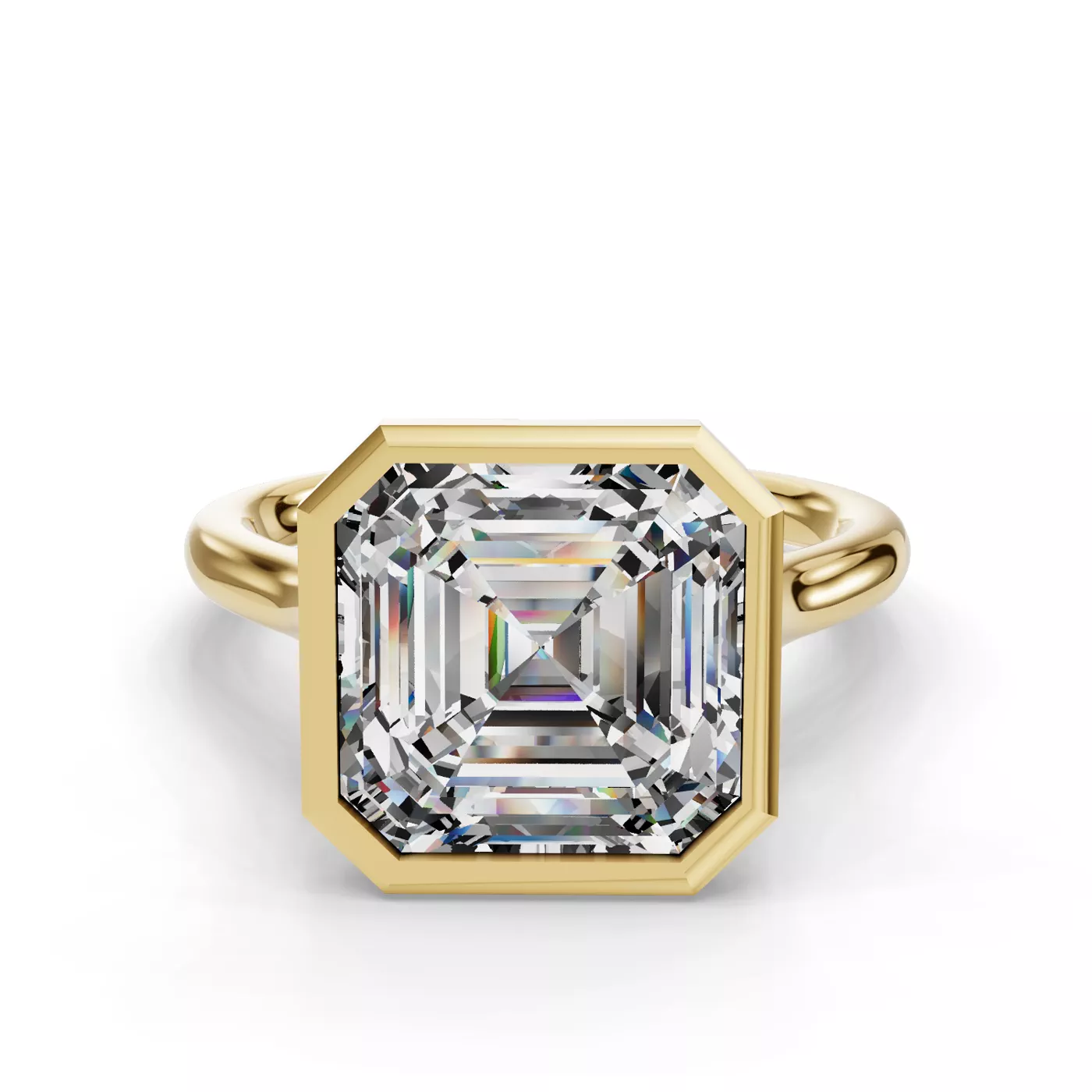 Classic Solitaire 18K Yellow Gold Engagement Ring