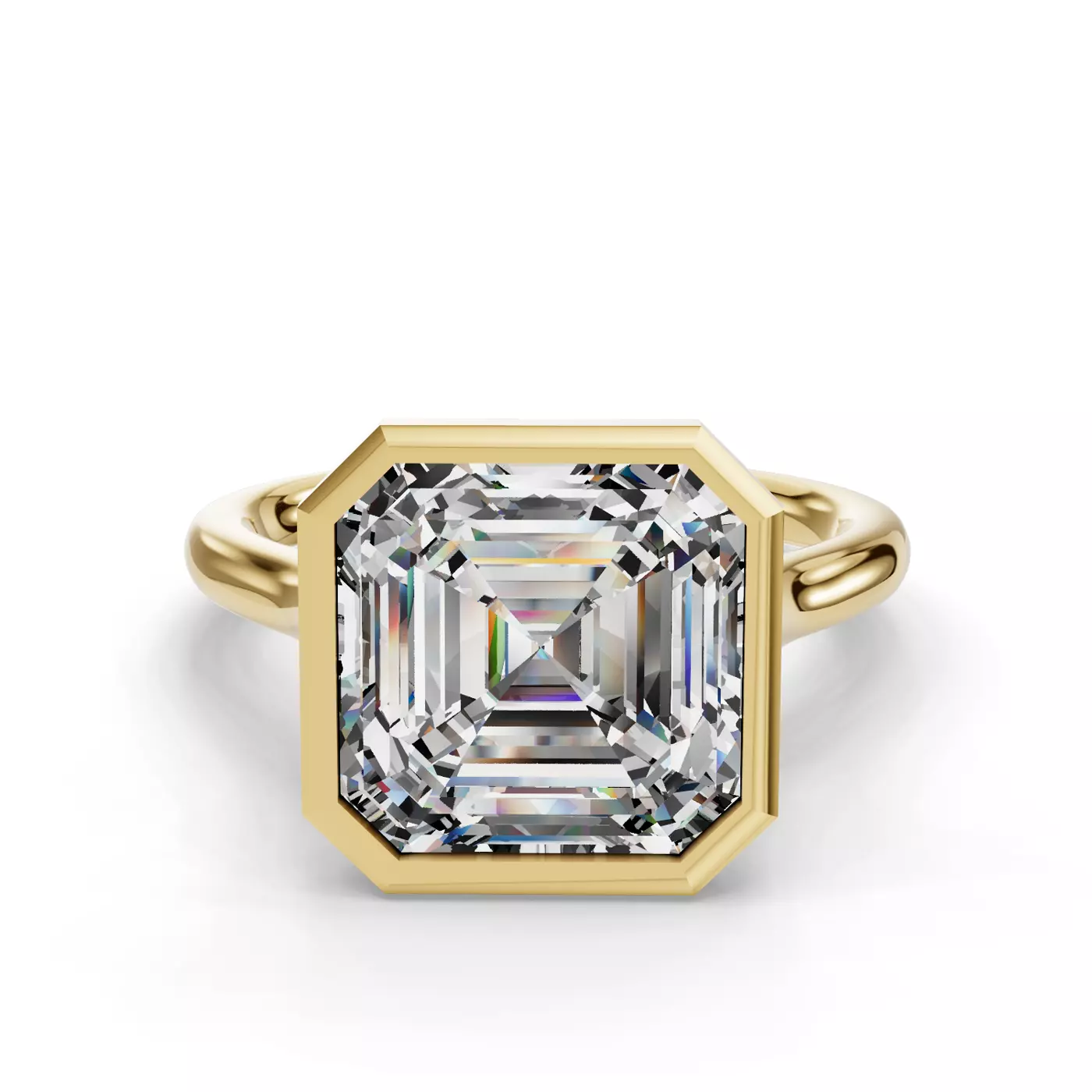 Classic Solitaire 18K Yellow Gold Engagement Ring