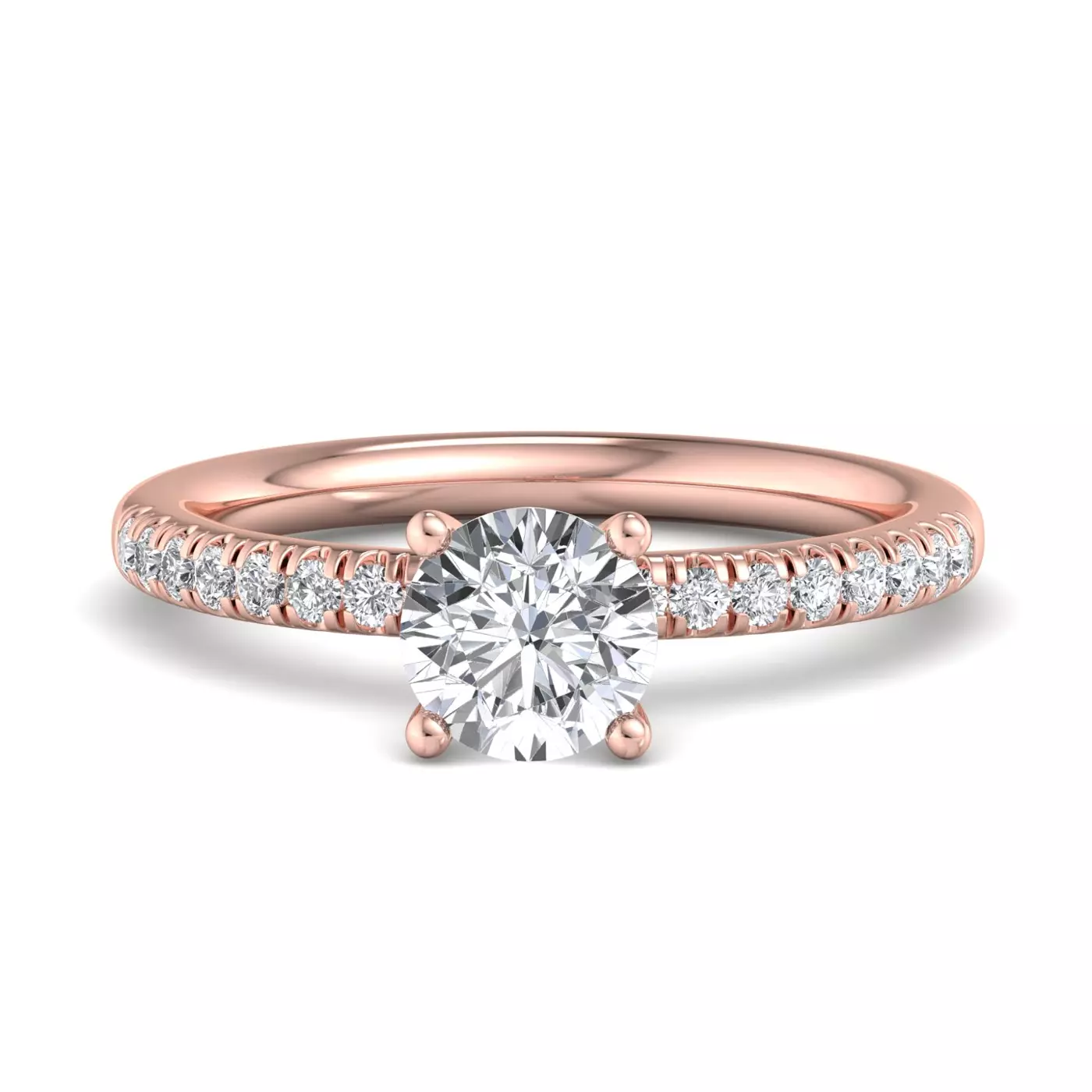 Secret Halo Sparkle 14K Rose Gold Engagement Ring