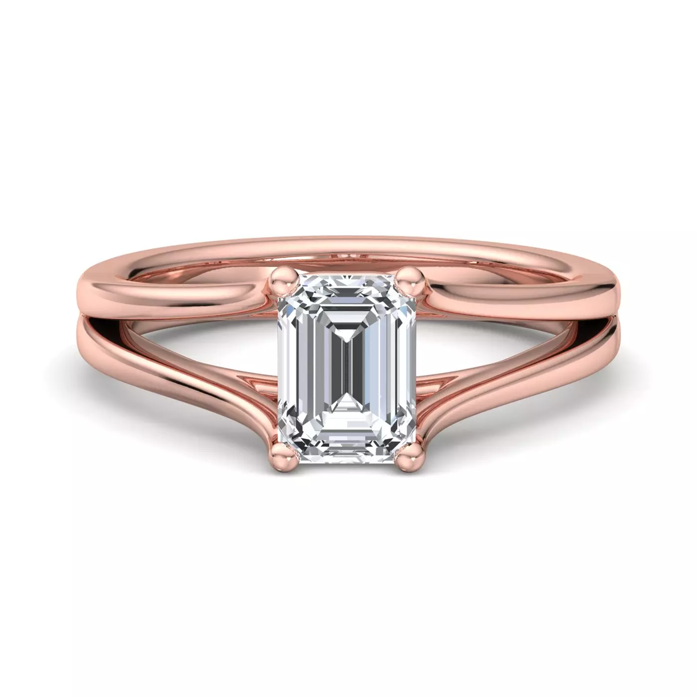Classic Solitaire Focus 14K Rose Gold Engagement Ring