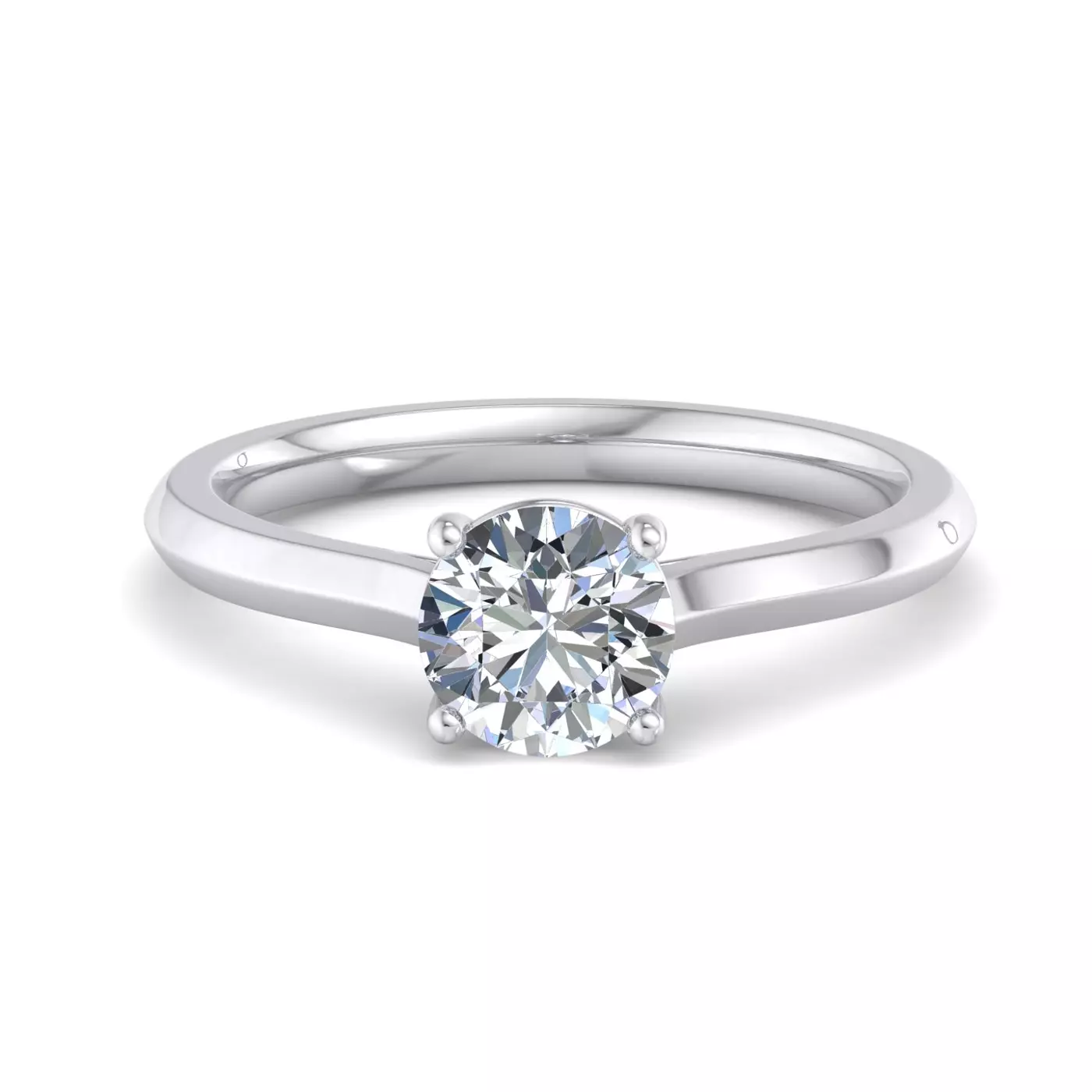 Pure Solitaire Focus 14K White Gold Engagement Ring
