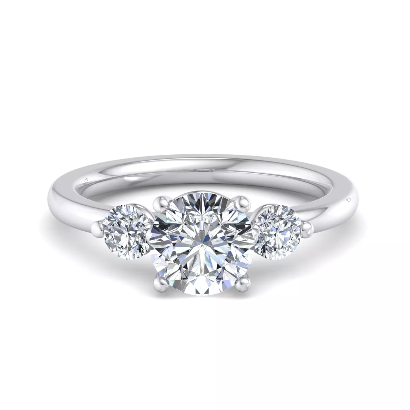 Three-Stone Symbolism Platinum Engagement Ring