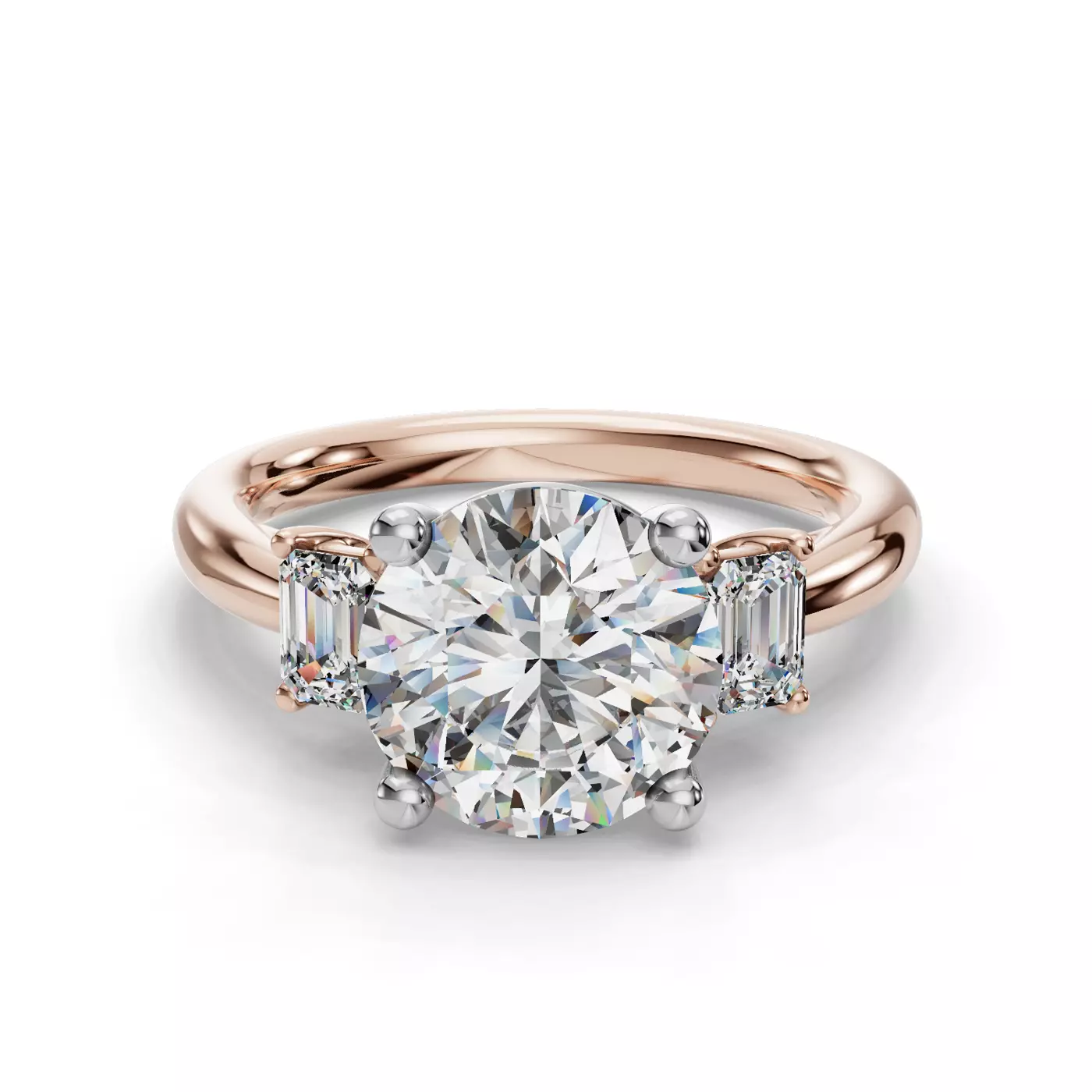 Emerald-Cut Sophistication Platinum Engagement Ring