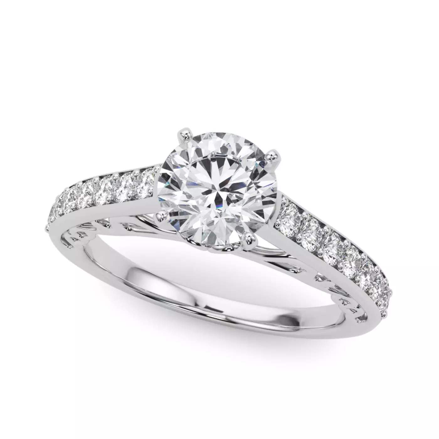 Vintage-Inspired Detail Platinum Engagement Ring