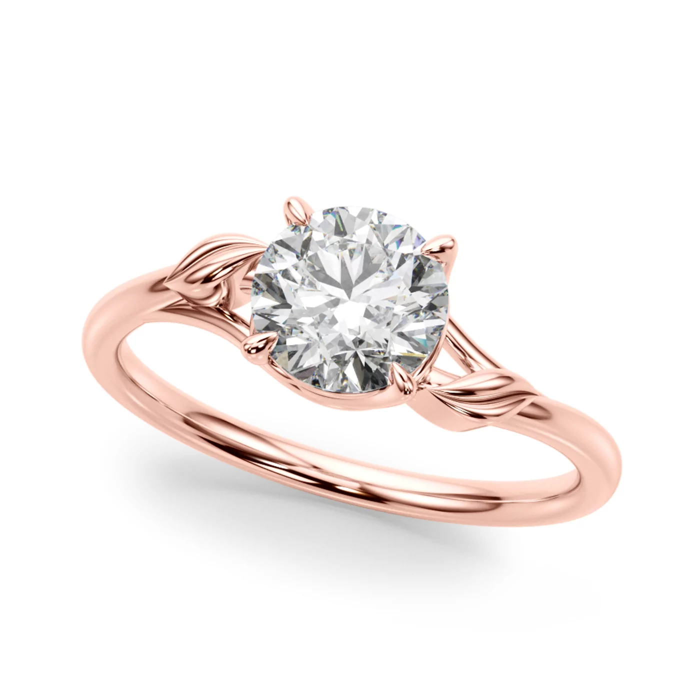 Classic Solitaire Focus 14K Rose Gold Engagement Ring