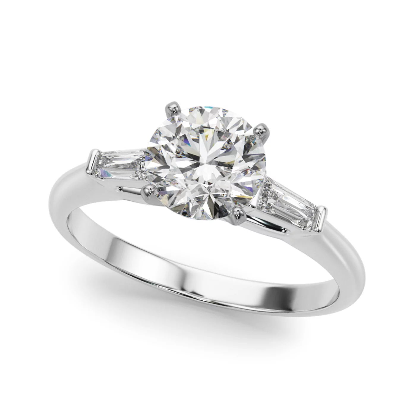 Three-Stone Symbolism Platinum Engagement Ring