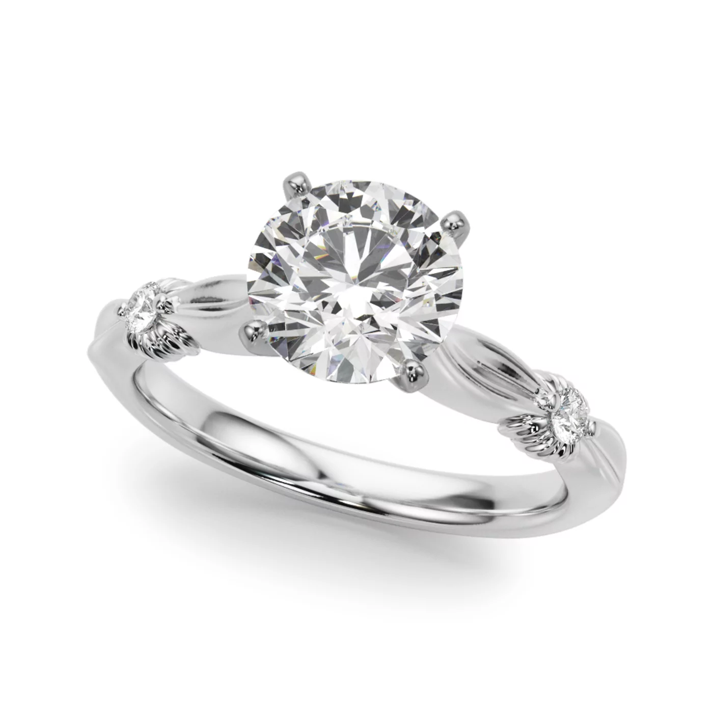 Vintage-Inspired Detail Platinum Engagement Ring
