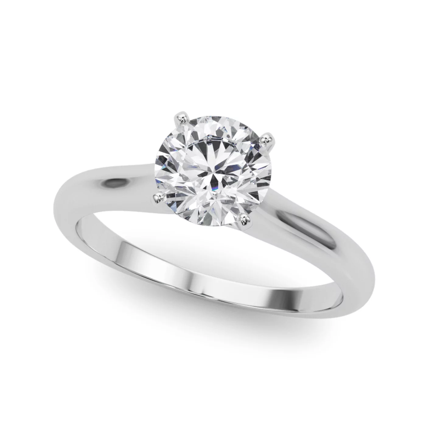Cathedral Silhouette Platinum Engagement Ring