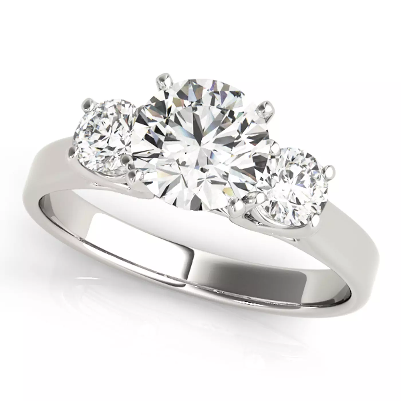 Three-Stone Symbolism Platinum Engagement Ring