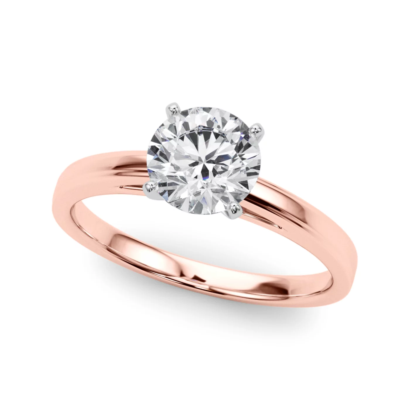 Classic Solitaire Focus 14K Rose Gold Engagement Ring