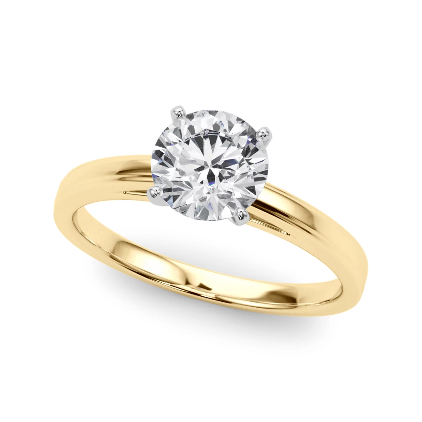 Classic Solitaire Focus 18K Yellow Gold Engagement Ring