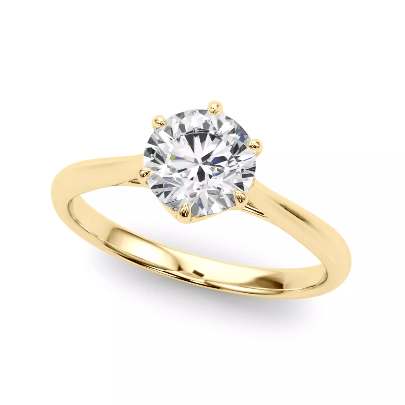Classic Solitaire Focus 14K Yellow Gold Engagement Ring