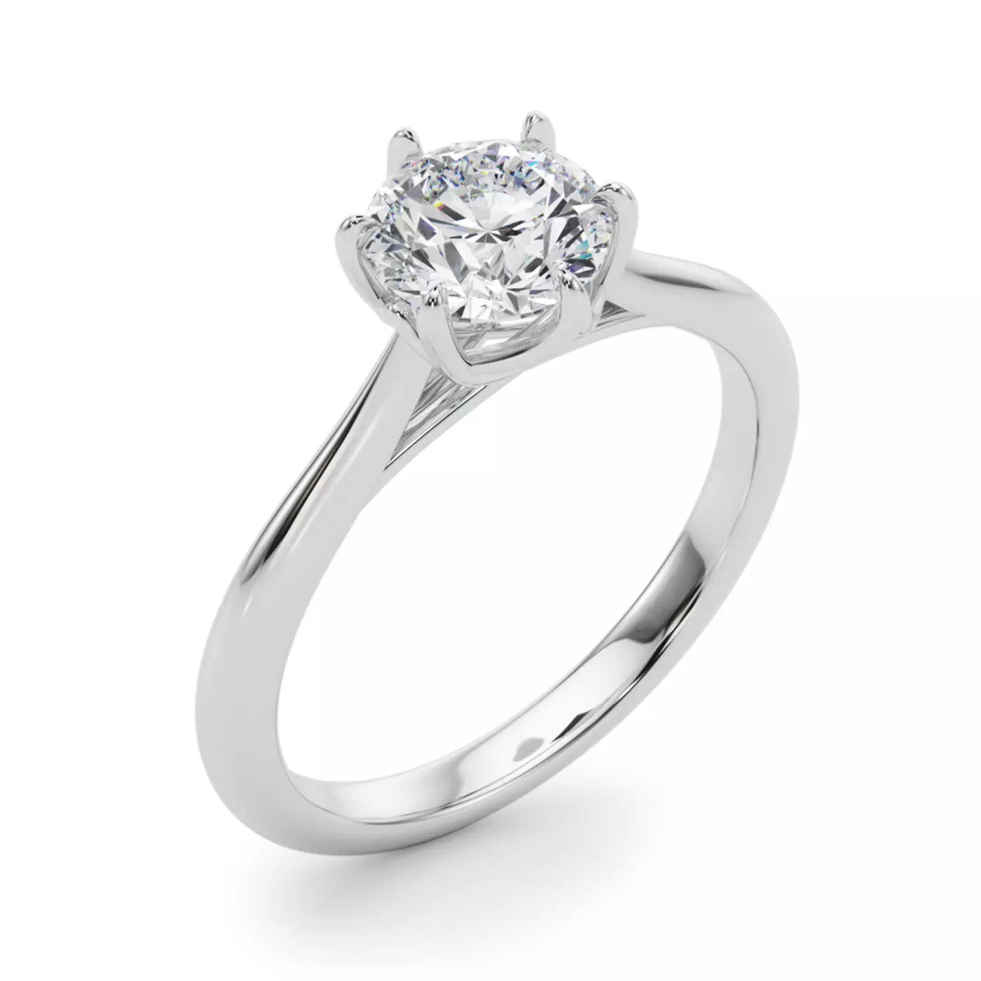 Classic Solitaire Focus 14K White Gold Engagement Ring