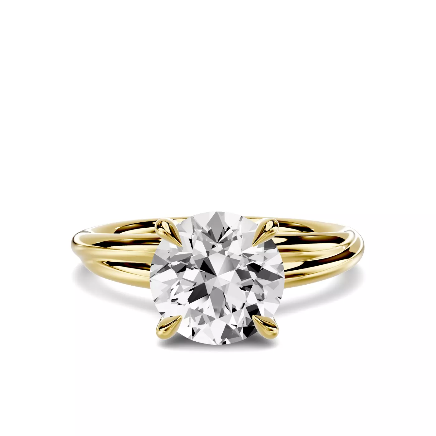 Classic Solitaire Focus 14K Yellow Gold Engagement Ring