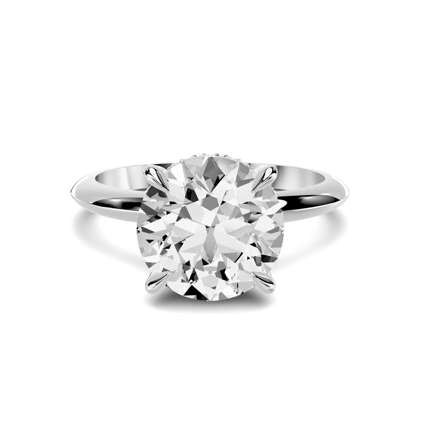 Concealed Halo Sparkle Platinum Engagement Ring