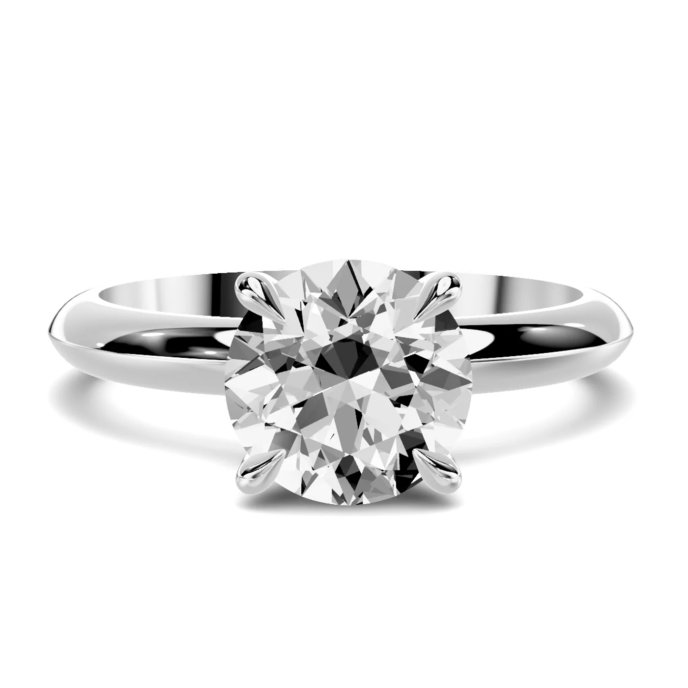 Pure Solitaire Focus Platinum Engagement Ring