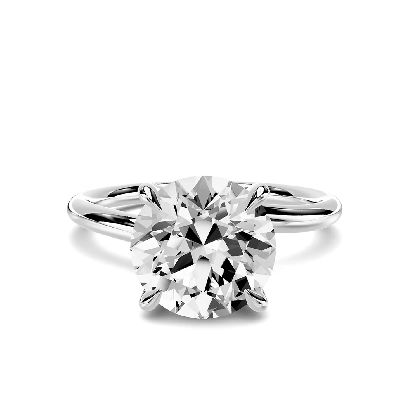 Classic Solitaire 14K White Gold Engagement Ring