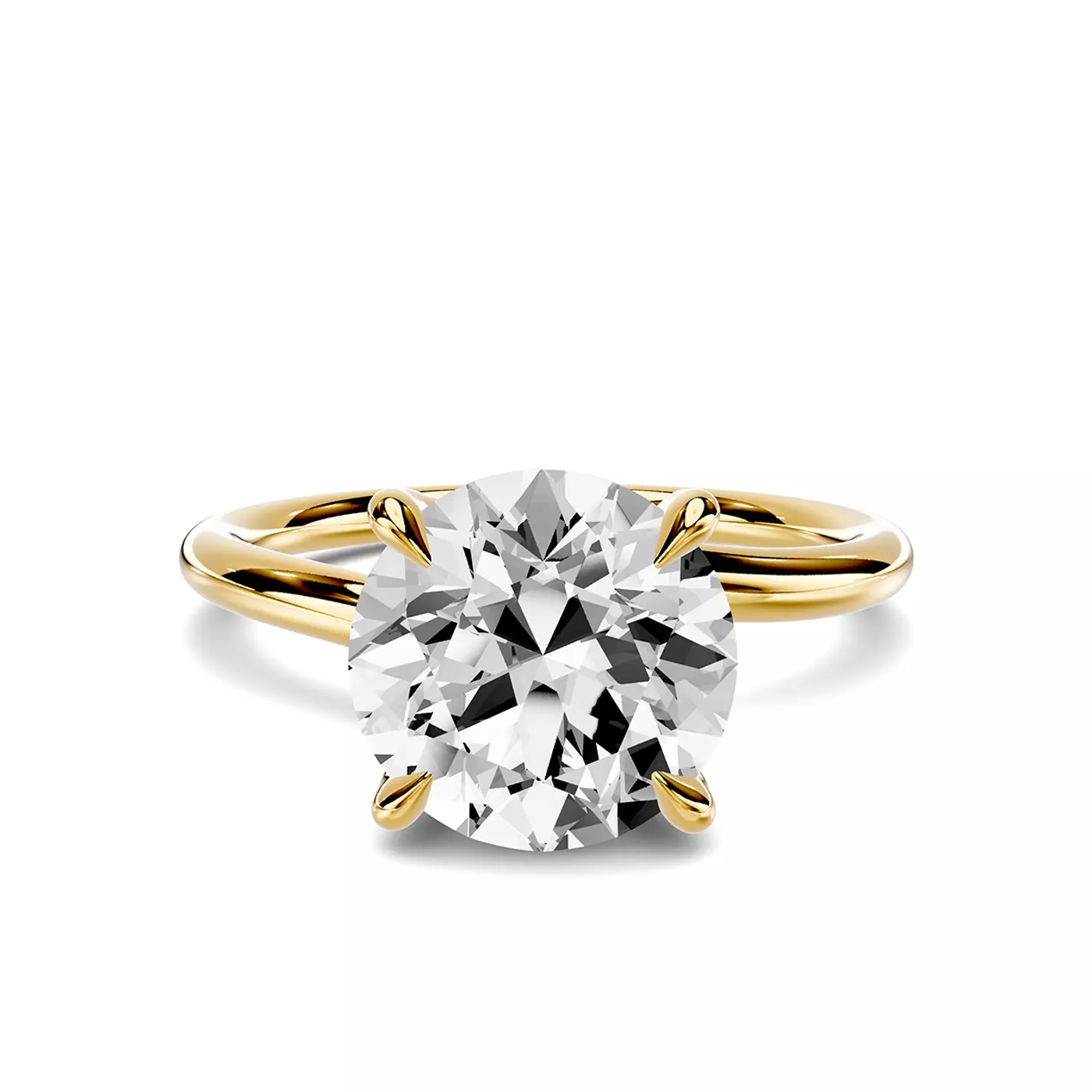 Classic Solitaire 14K Yellow Gold Engagement Ring