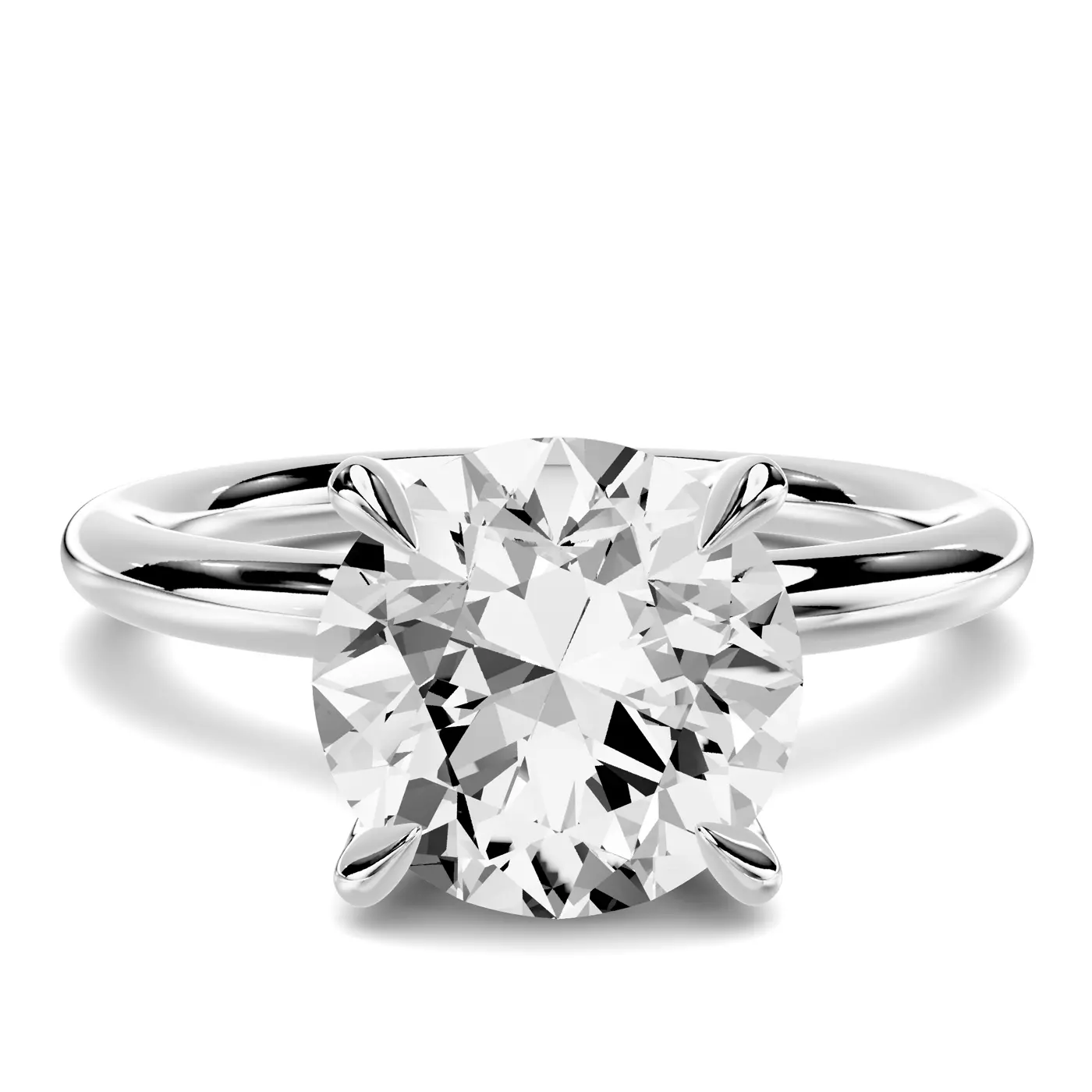 Classic Solitaire Focus 14K White Gold Engagement Ring