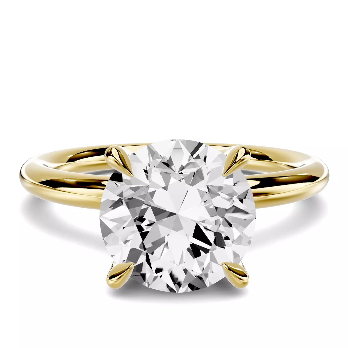 Classic Solitaire Focus 14K Yellow Gold Engagement Ring
