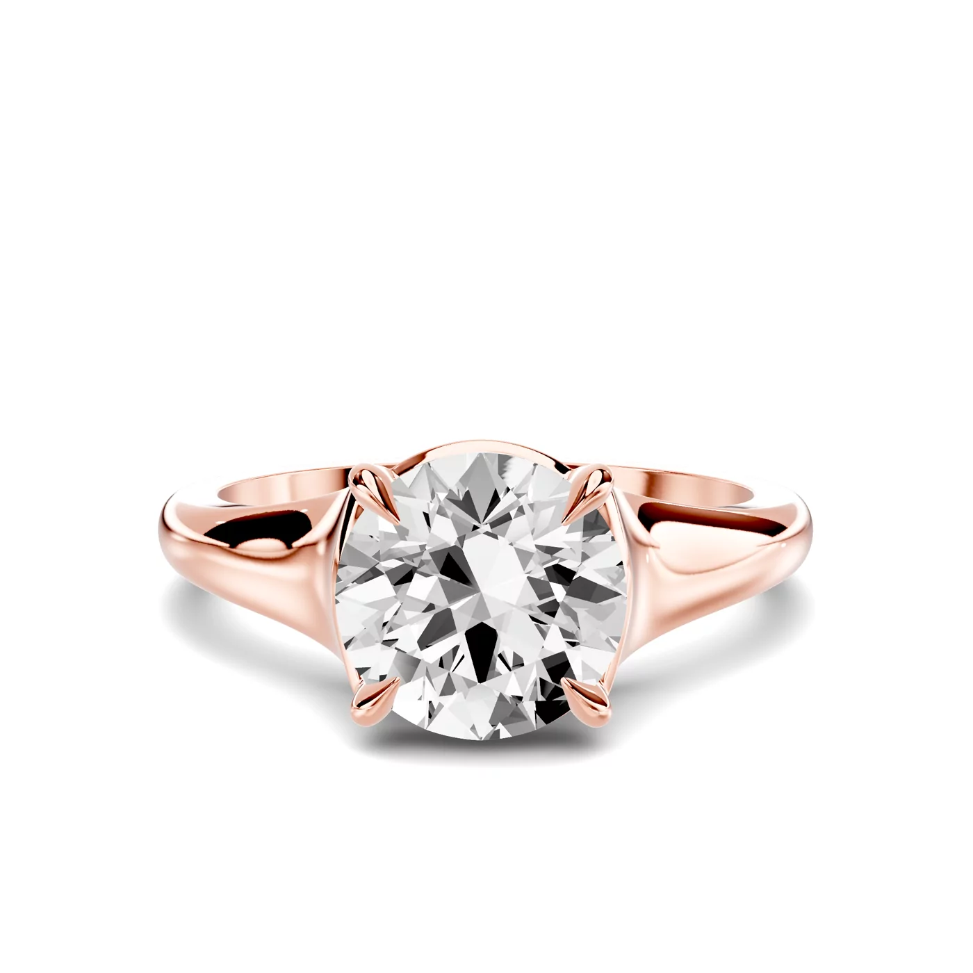 Classic Solitaire 14K Rose Gold Engagement Ring
