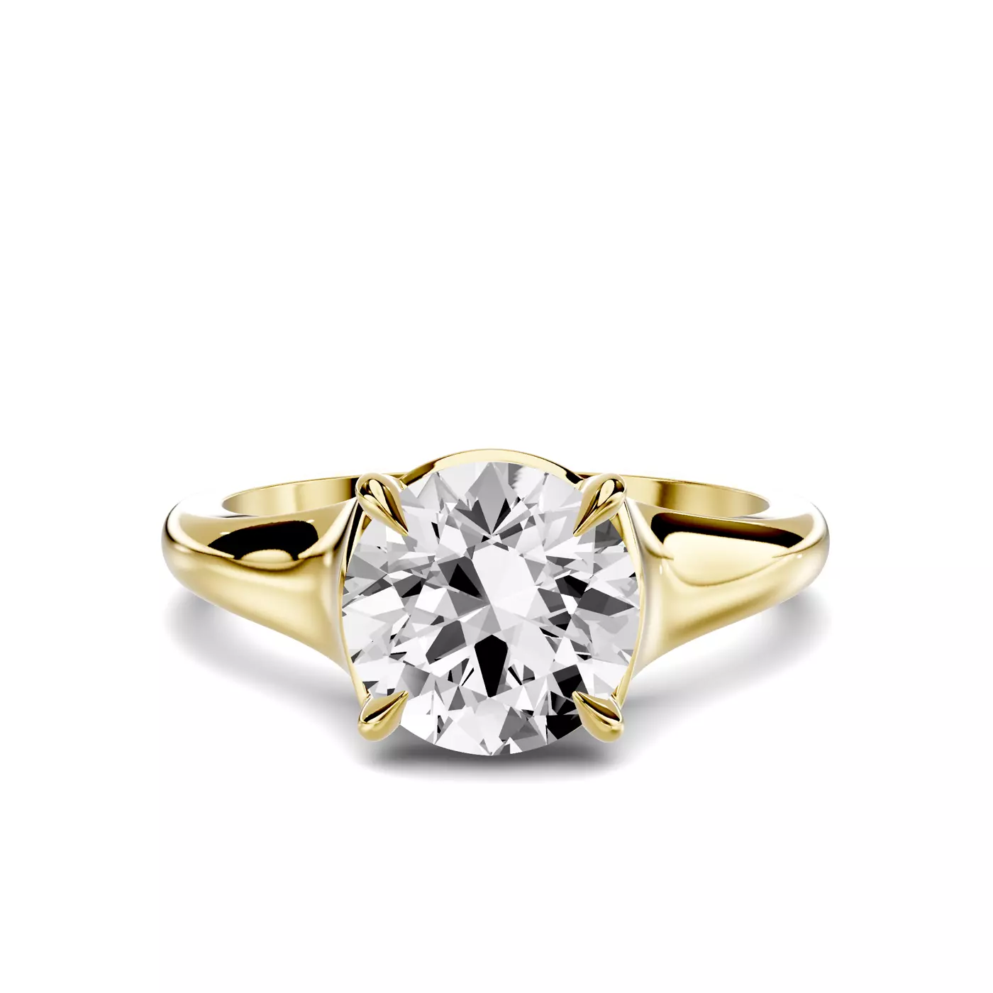 Classic Solitaire 14K Yellow Gold Engagement Ring
