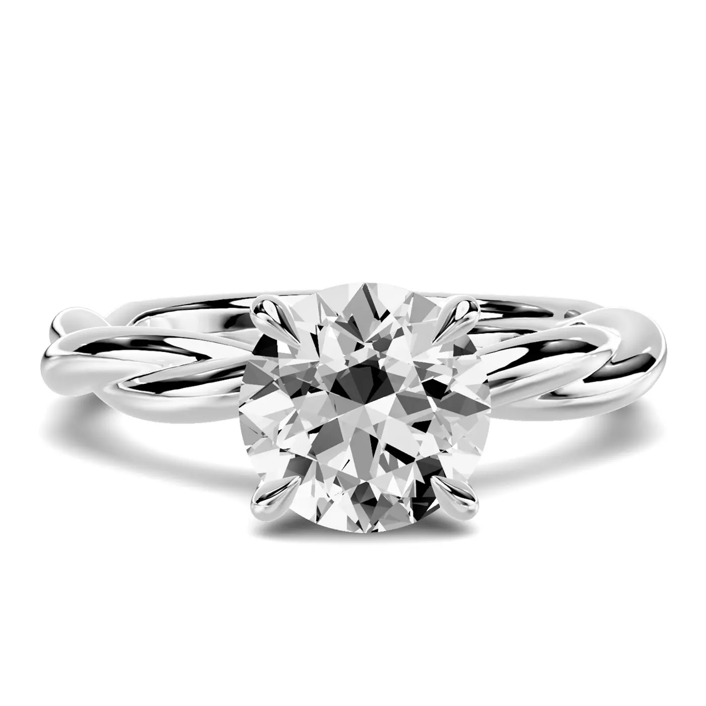 Pure Solitaire Focus Platinum Engagement Ring