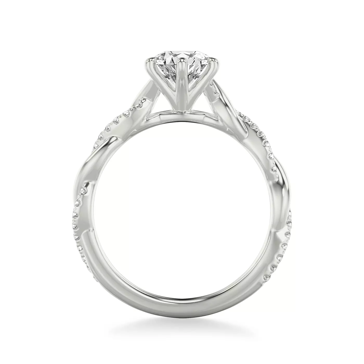 【8/16まで】PRY Distorted Diamond Ring 17号 Darcy Diamond Twist Engagement Ring - 14K White Gold