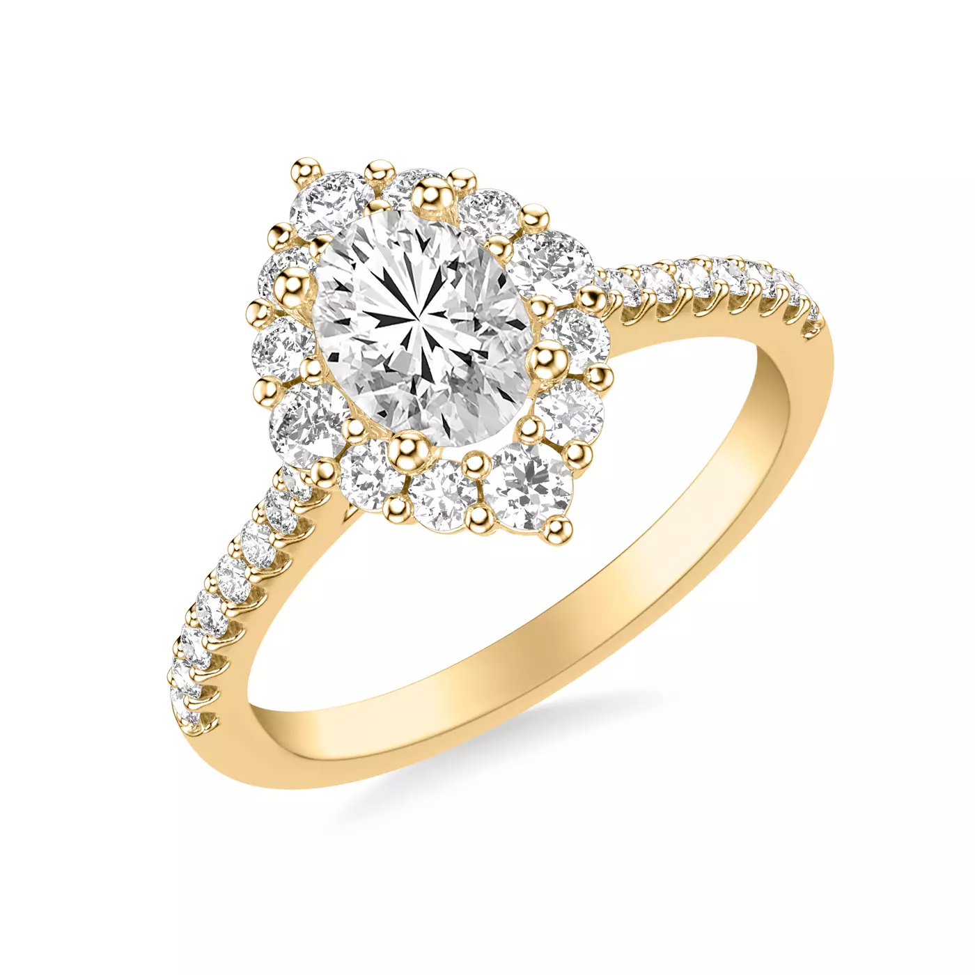 Refined Craftsmanship 14K Yellow Gold Engagement Ring
