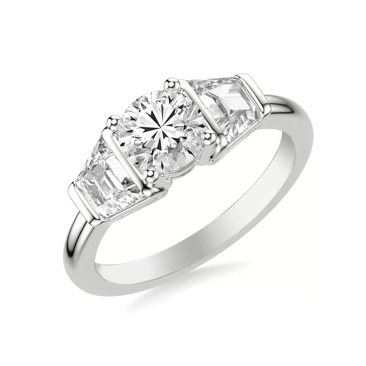 Meaningful Three-Stone Design Platinum Engagement Ring