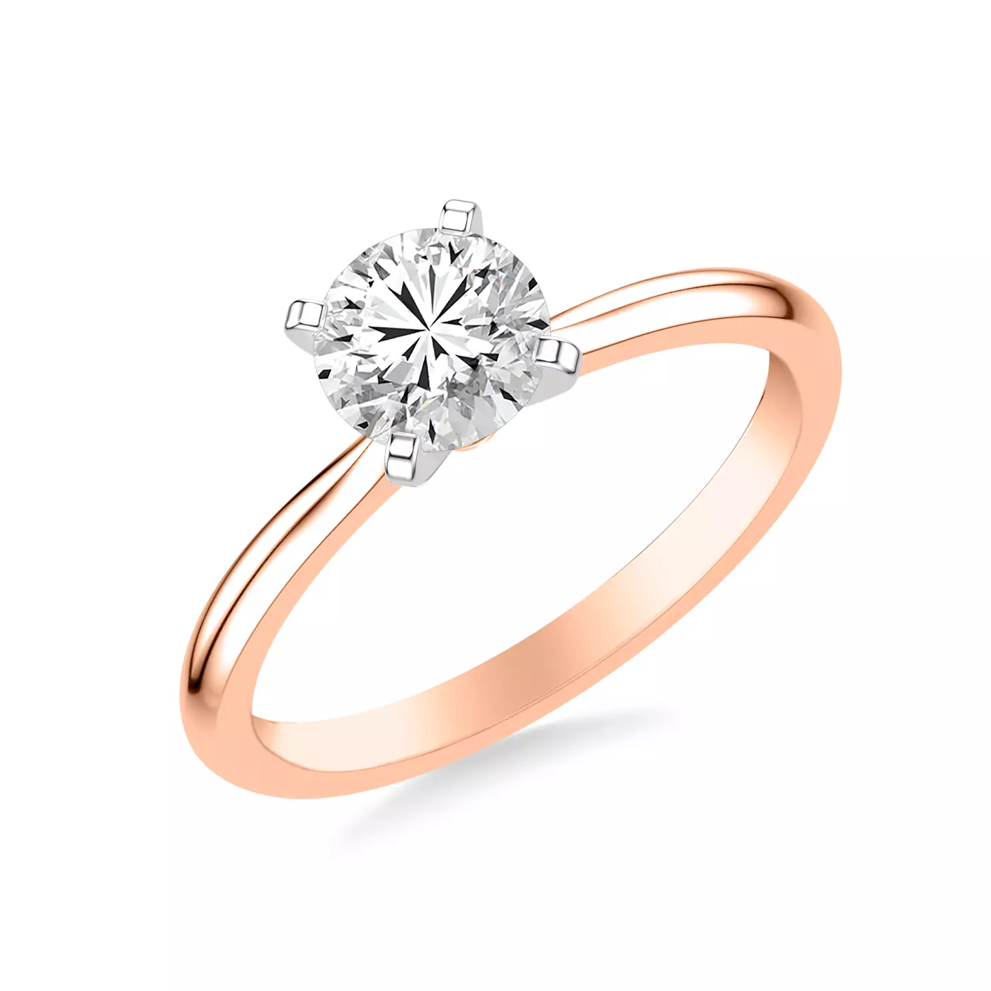 Classic Solitaire 14K Rose Gold Engagement Ring