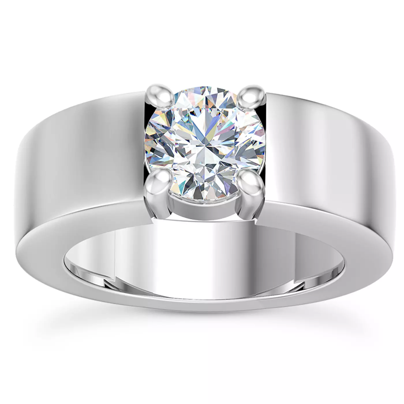 Classic Solitaire Focus Platinum Engagement Ring