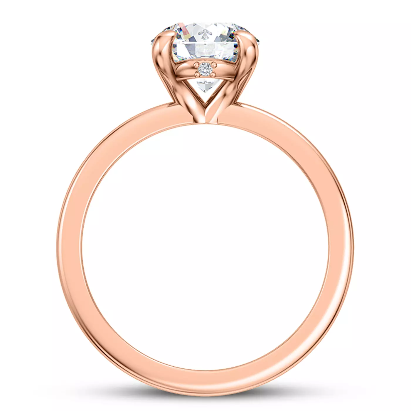 Classic Solitaire Focus 14K Rose Gold Engagement Ring