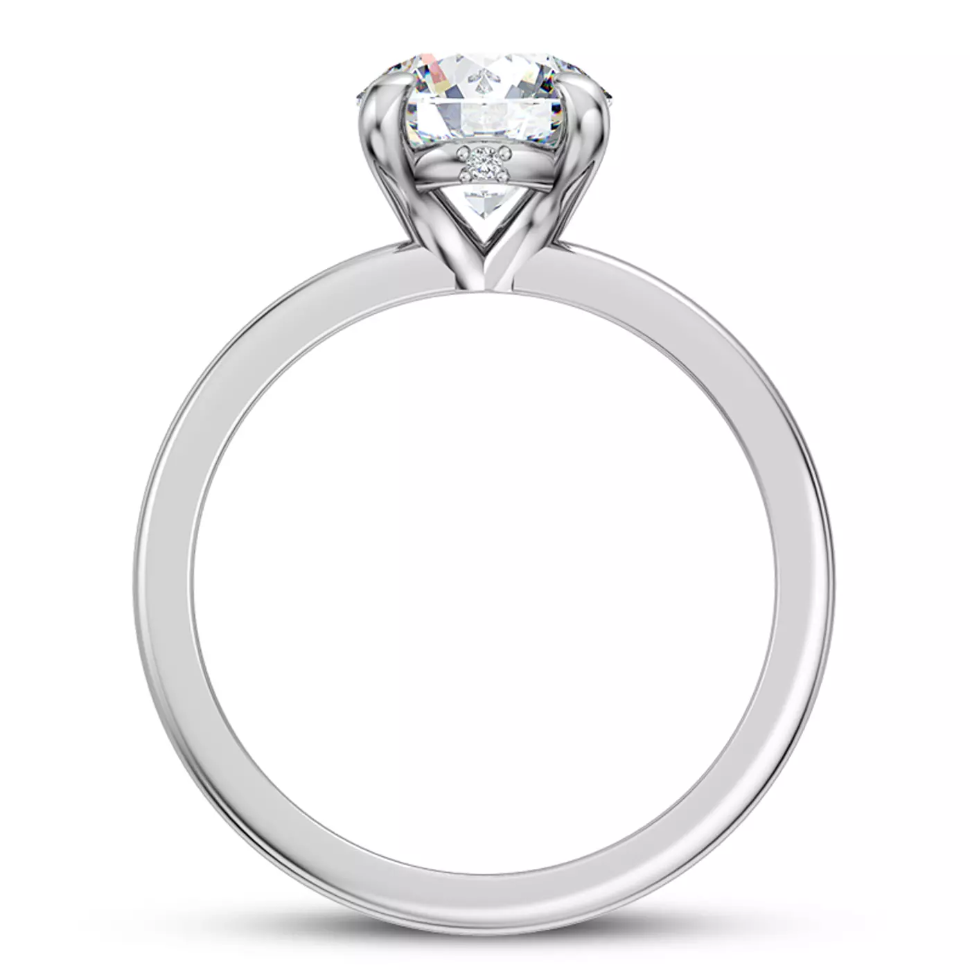 Classic Solitaire Focus 14K White Gold Engagement Ring