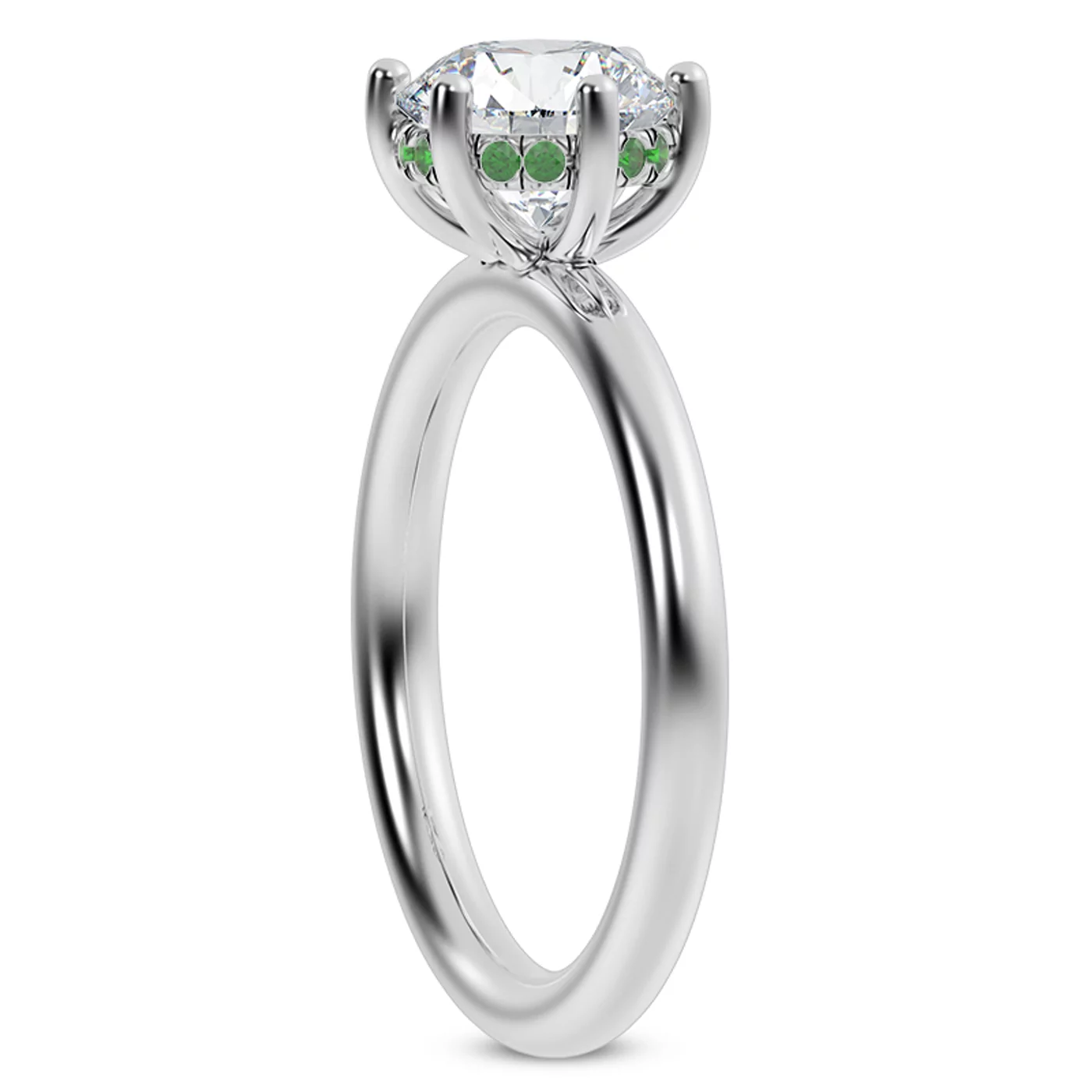 Concealed Halo Sparkle Platinum Engagement Ring
