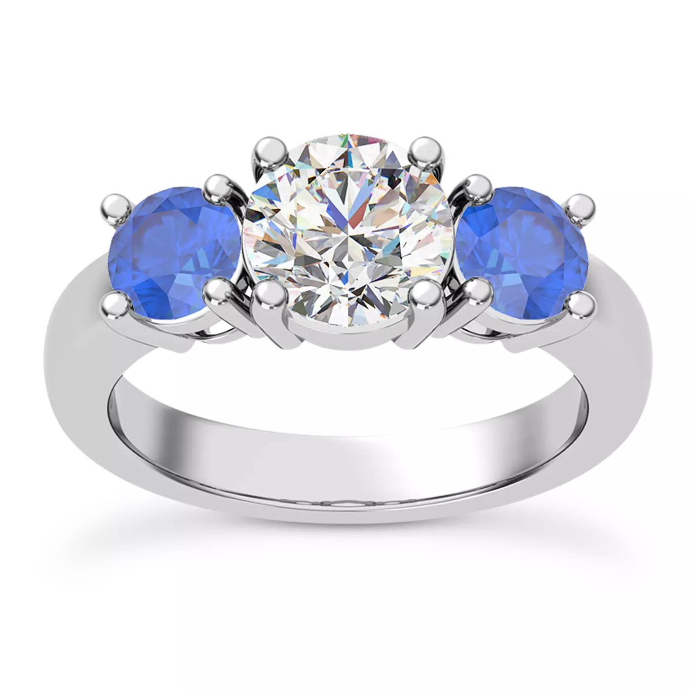 Three-Stone Symbolism Platinum Engagement Ring