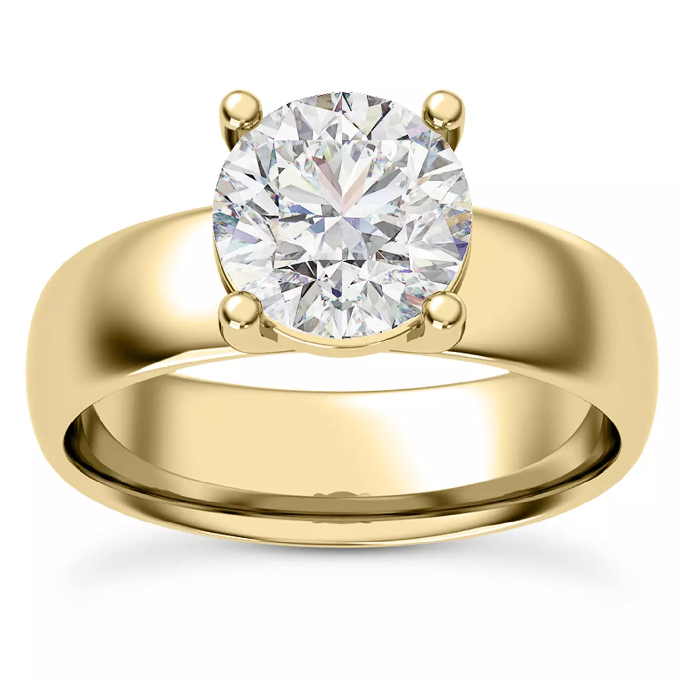 Classic Solitaire Focus 14K Yellow Gold Engagement Ring