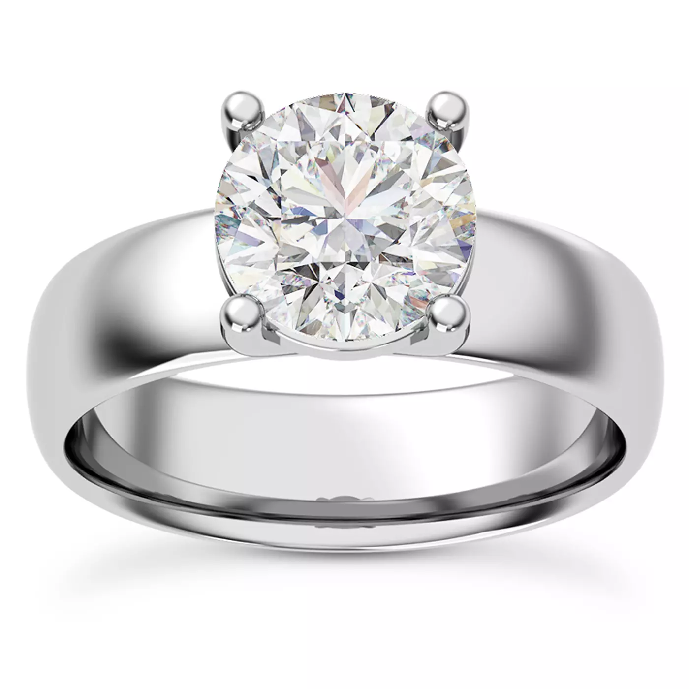 Classic Solitaire Focus Platinum Engagement Ring