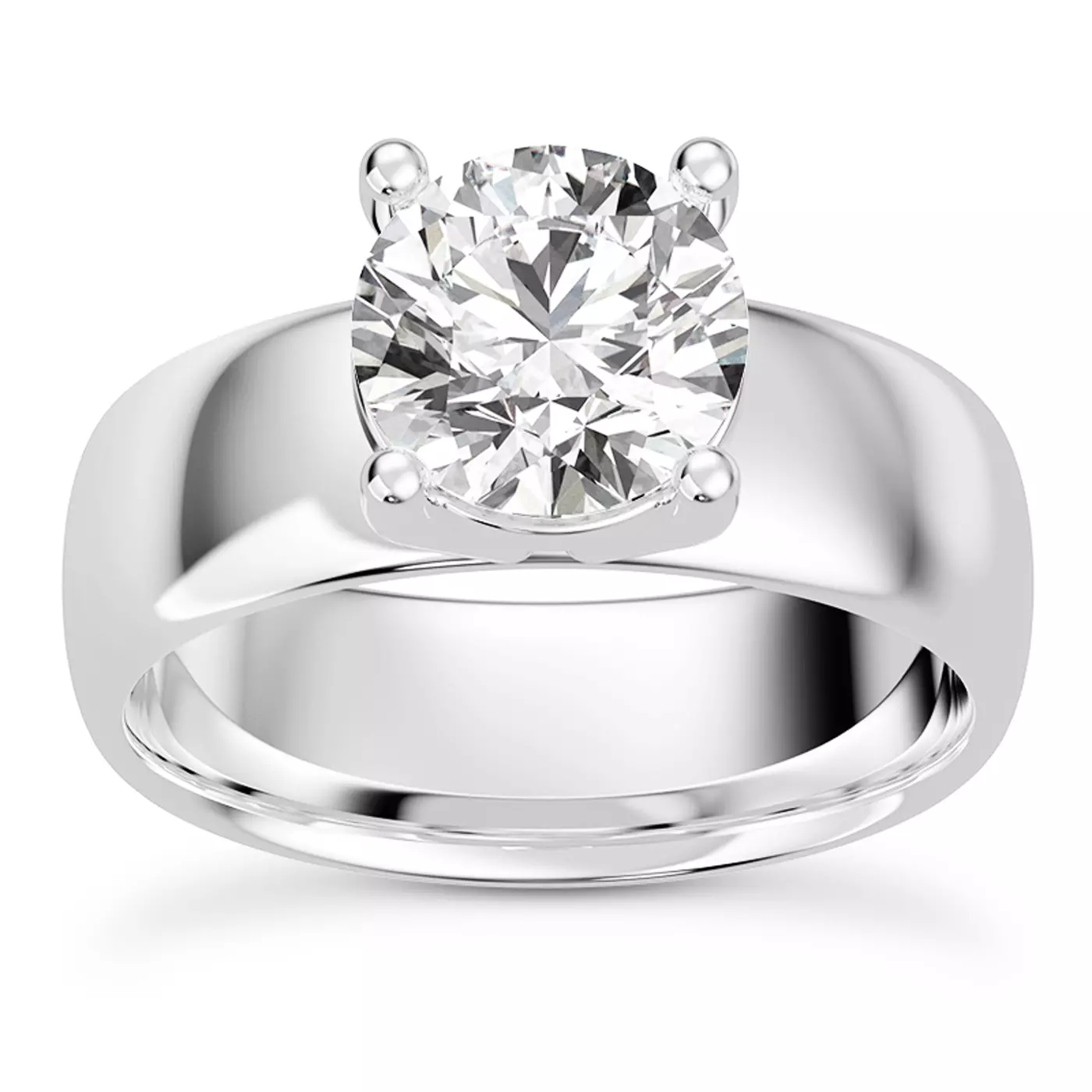 Pure Solitaire Focus Platinum Engagement Ring