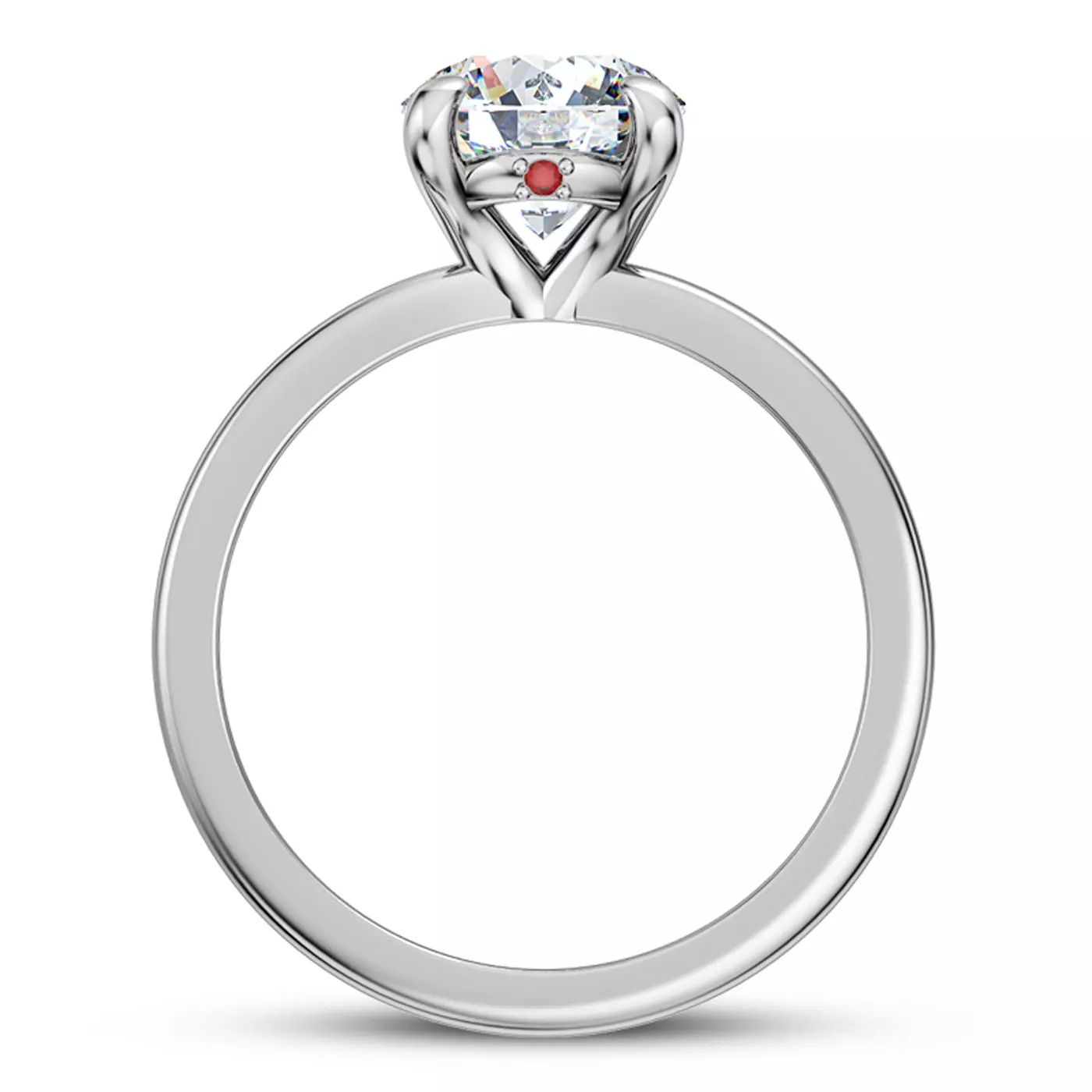 Classic Solitaire Focus 14K White Gold Engagement Ring