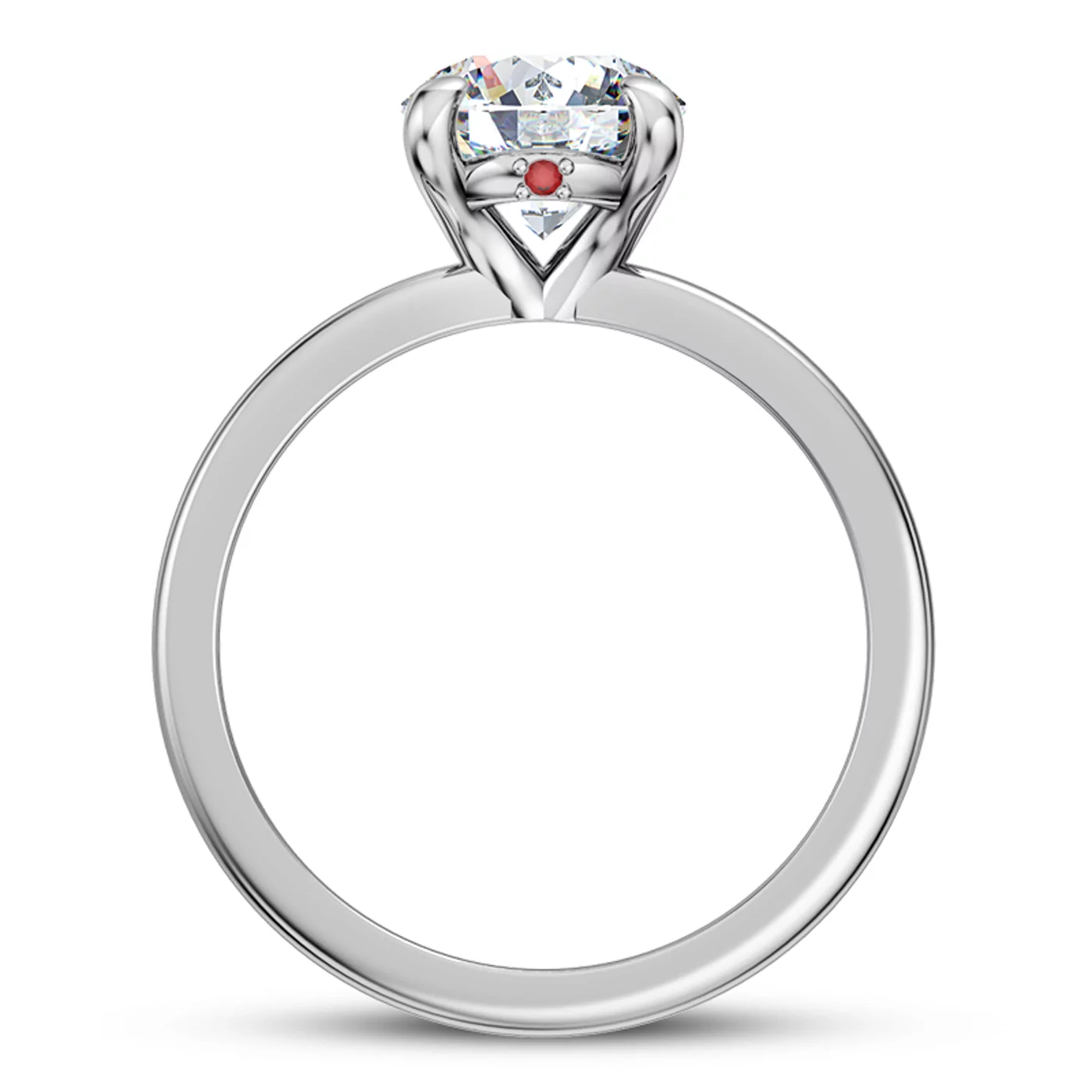 Classic Solitaire Focus 18K White Gold Engagement Ring