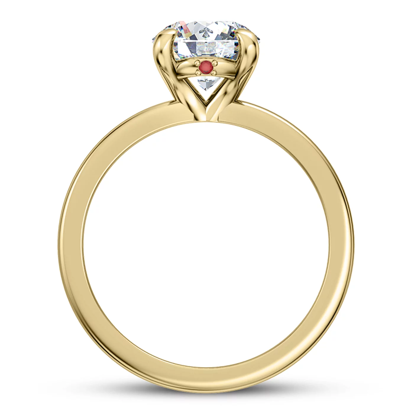 Classic Solitaire Focus 18K Yellow Gold Engagement Ring