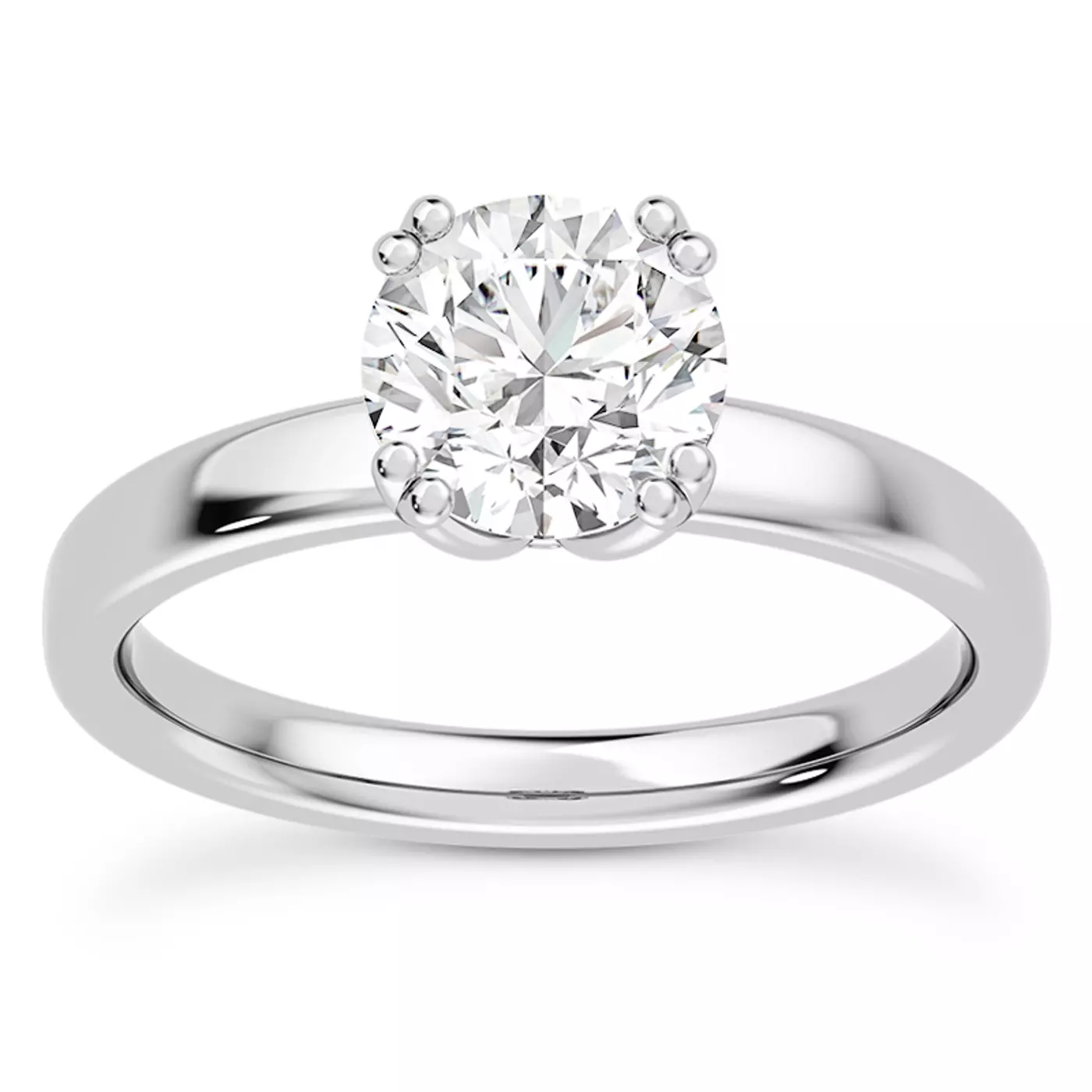 Pure Solitaire Focus 14K White Gold Engagement Ring