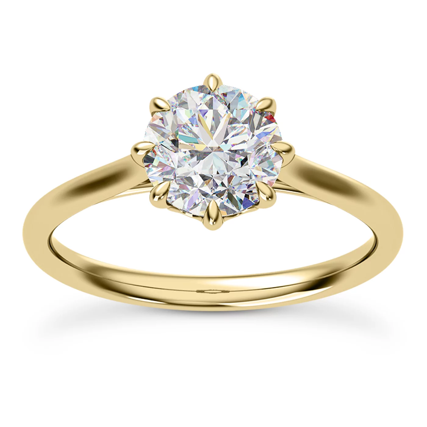 Classic Solitaire Focus 14K Yellow Gold Engagement Ring